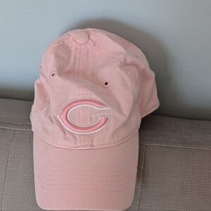 Pink Baseball Cap with Embroidered Logo